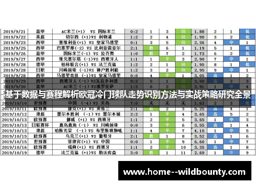基于数据与赛程解析欧冠冷门球队走势识别方法与实战策略研究全景